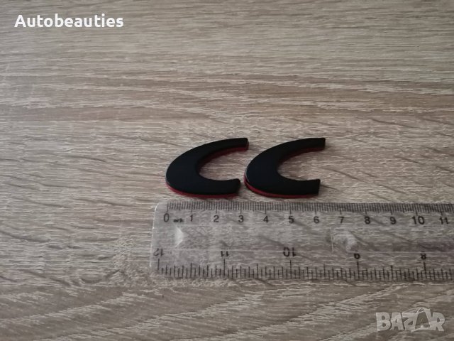 Peugeot СС Пежо CC черна емблема надпис, снимка 2 - Аксесоари и консумативи - 37670182