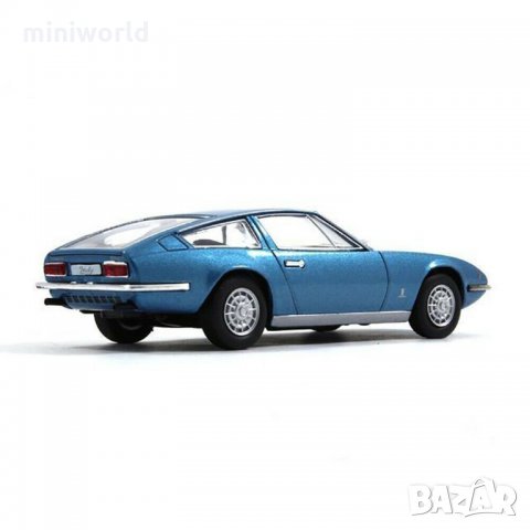 Maserati Indy GT 1968 - мащаб 1:43 на DeAgostini моделът е нов в блистер Изработен от метал, снимка 4 - Колекции - 32992882