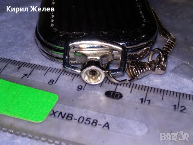 СТИЛНО ОРНАМЕНТИРАН СРЕБРИСТ ДЖОБЕН КВАРЦОВ ВИНТИДЖ МОДЕЛ ЧАСОВНИК с ВЕРИЖКА КЮСТЕК 35431, снимка 3 - Джобни - 39888024