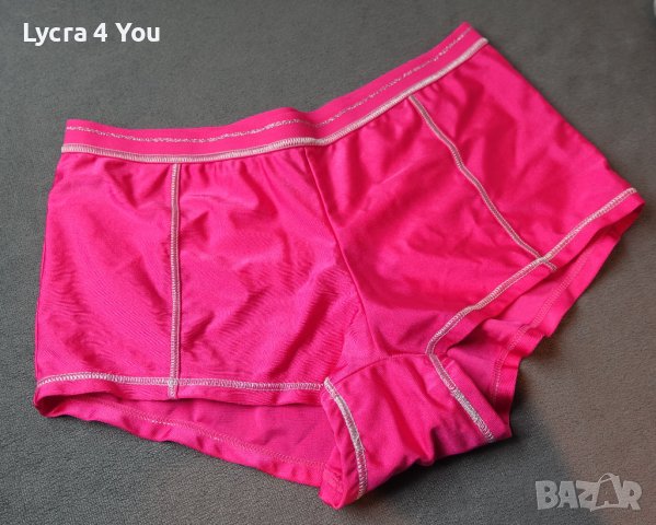 Booty hot shorts L супер лъскави, розови дамски боксерки от ликра, снимка 6 - Бельо - 43290415