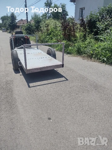 Платформата, ремарке за малък китайски или японски трактор за бали или кошери., снимка 5 - Селскостопанска техника - 50999967