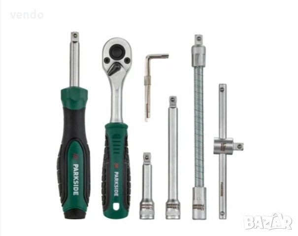 *ЧИСТО НОВ*PARKSIDE Комплект тресчотки , снимка 3 - Куфари с инструменти - 52913033