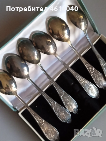 Лъжици 14 см МН-19 посребрени, 6 броя, снимка 3 - Прибори за хранене, готвене и сервиране - 52792902
