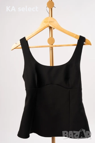 Черен топ с панделка на гърба – модел “Bella”, снимка 3 - Корсети, бюстиета, топове - 51454621