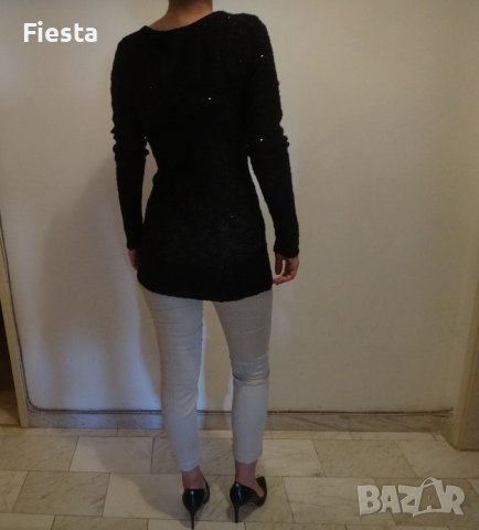 Нова черна плетена блуза Guess 100% оригинална, снимка 12 - Блузи с дълъг ръкав и пуловери - 37080888