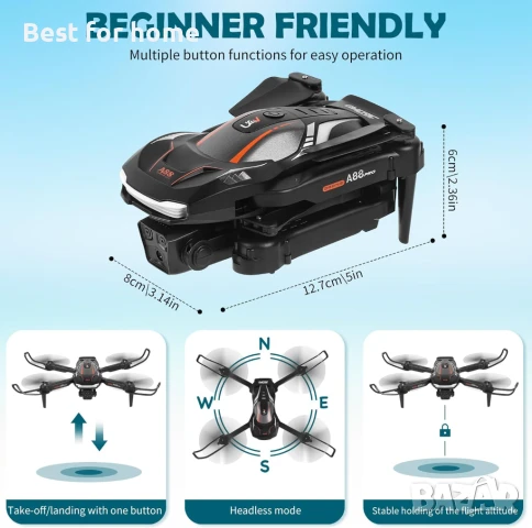 Euakee 1080P HD Дрон с камера ,WiFi сензор за деца и начинаещи  с 2 батерии, снимка 7 - Дронове и аксесоари - 50574965