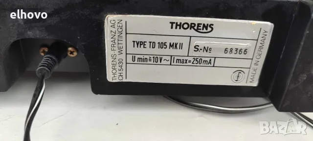 Грамофон Thorens TD 105 MK II, снимка 5 - Грамофони - 49791467