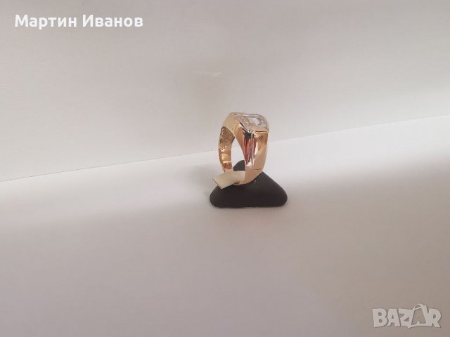 Златен мъжки пръстен с циркон 3, снимка 4 - Пръстени - 25952741