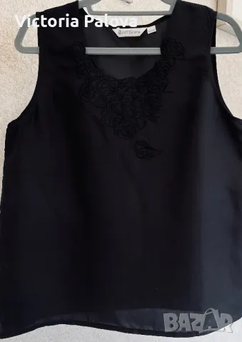 Копринен потник/топ с бродерия LAST SCENE 