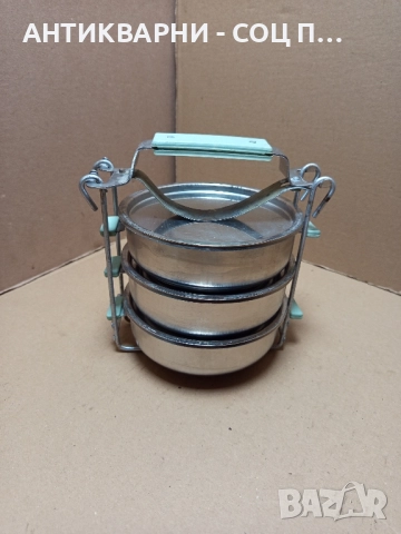 Комплект Соц Стара Съдинка За Храна Неръждаеми Купички Школички. , снимка 3 - Антикварни и старинни предмети - 51912836