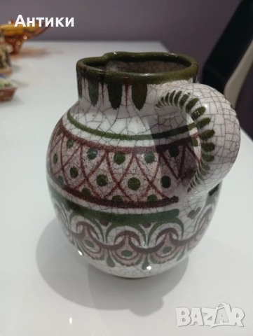 Керамична стара кана маркирана , снимка 3 - Други - 52470565