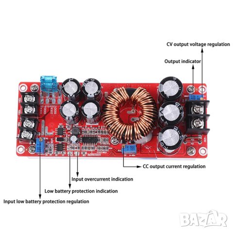 DC-DC повишаващ модул 1200W 10-60V до 12-83V, снимка 7 - Друга електроника - 38389654