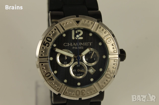 НОВ Мъжки Луксозен Кварцов Хронограф CHAUMET PARIS, снимка 4 - Мъжки - 52524687