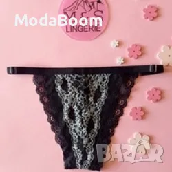 Дантелен комплект Black and White, снимка 2 - Бельо - 48357774