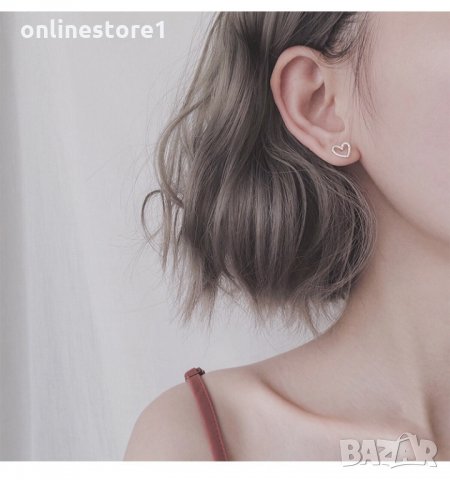 Сребърни Обеци Романтик - 925 печат сребро BT409, снимка 4 - Обеци - 28148481