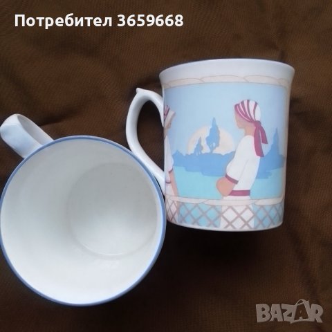 2 ръчно декорирани чаши за кафе/чай, снимка 5 - Чаши - 40152398