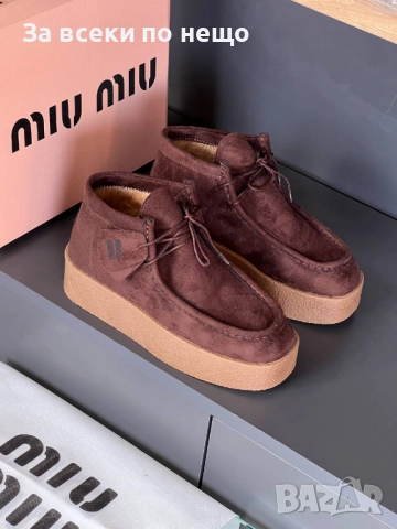 Miu Miu Дамски Велурени Обувки Миу Миу - Налични Различни Цветове Код SK306, снимка 4 - Дамски ежедневни обувки - 52598536