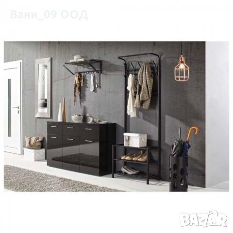 185 см Стоманена закачалка с етажерка за обувки, снимка 3 - Закачалки - 33491590