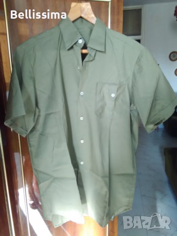 Нова мъжка военна риза-зелена