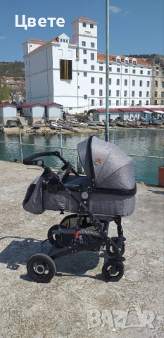 Комбинирана зимна и лятна количка с кош за кола + подарък пакет памперси /, снимка 2 - Детски колички - 50926626