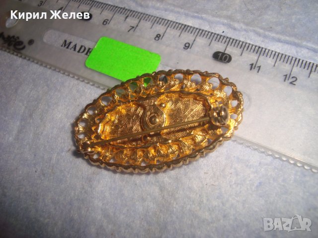 ПОЗЛАТЕНА ПРЕКРАСНА КРАСИВА ВИНТИДЖ АРТ ФЛОРАЛНА БРОШКА АЖУРНА отБЛАГОРОДНА НЕРЪЖДАЕМА СТОМАНА 32601, снимка 13 - Други - 38382969