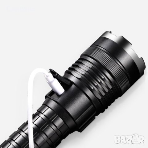 Супер мощен фенер P90, 10 000lm, до 500 метра, акумулаторна батерия, USB, снимка 5 - Къмпинг осветление - 43331179