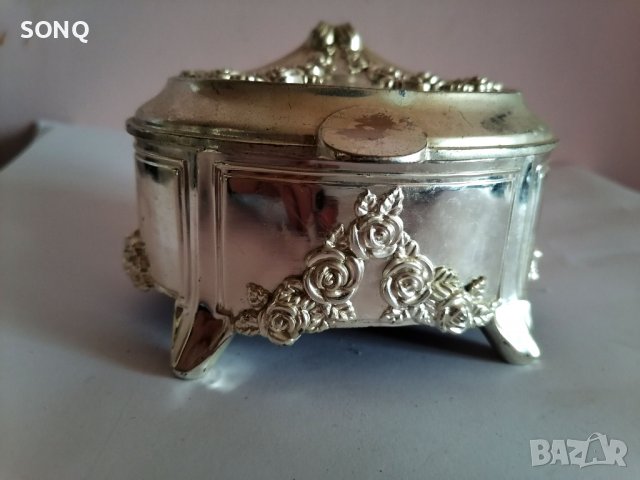 Прекрасна Посребрена Кутия За Бижута-Мида, снимка 5 - Антикварни и старинни предмети - 39854489