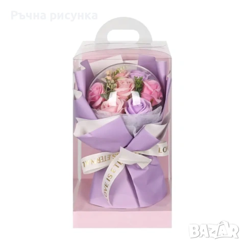 Букети със сфера или кутия колие истинска речна перла и декорация сапунени цветя в кутия , снимка 9 - Декорация за дома - 48387274