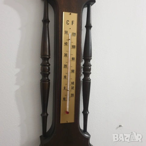 Голям барометър,термометър,влагометър и часовник, снимка 9 - Антикварни и старинни предмети - 53022916