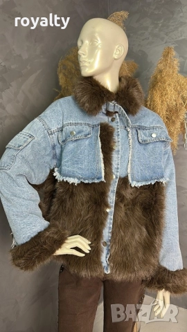 Дамско Зимно Яке Деним Парка, снимка 9 - Якета - 52183145