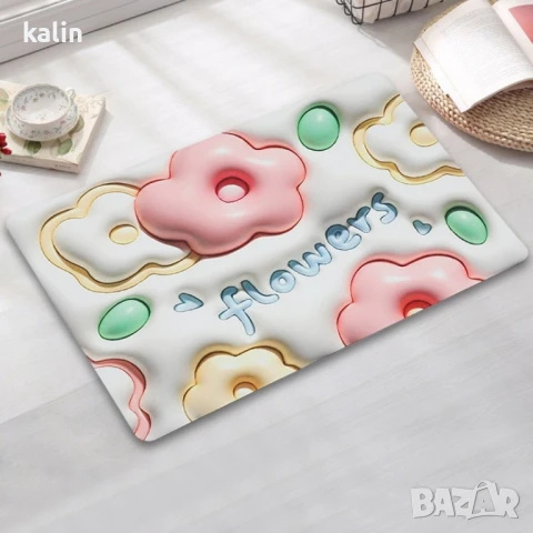 Бързо съхнеща триизмерна постелка за баня в различни разцветки 60х40см, снимка 2 - Други - 51045608