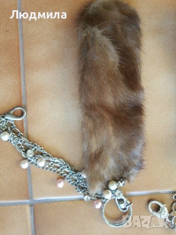 Калъф телефон и украшение чанта,естествен косъм,Цена за комплект, снимка 4 - Други - 38805925