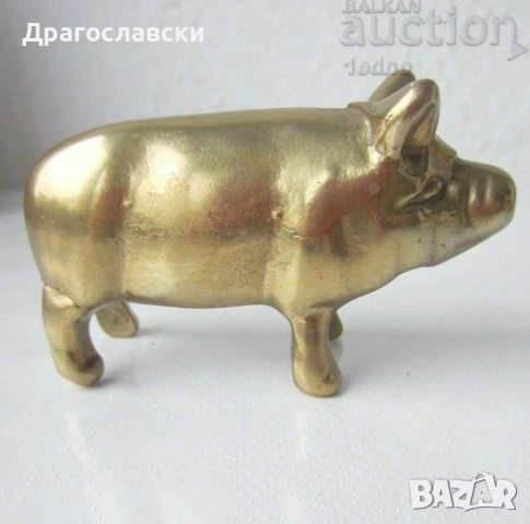 Фигури статуетки преспапие ПИЛЕ ПТИЧЕ месинг БРОНЗ МЕТАЛ ФИГУРА прасе свиня бик статуетка телец коте, снимка 7 - Други ценни предмети - 28881682