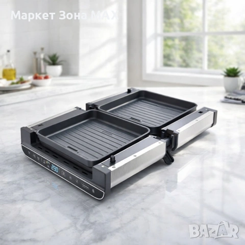 Мултифункционален уред за готвене 4 в 1, Oliver Voltz, 1700W, Тостер, Грил/Парти грил, Фурна, BBQ, снимка 2 - Тостери - 53419363