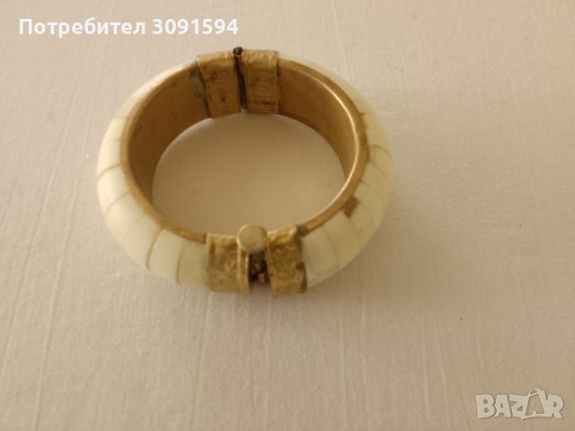 стара етно стил гривна от кост и месинг, снимка 14 - Антикварни и старинни предмети - 43560013