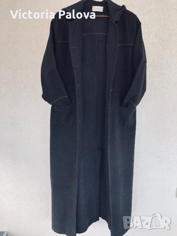 🇮🇹 Италианско дълго дизайнерско палто-жилетка  DI-LA, снимка 2 - Палта, манта - 28324840