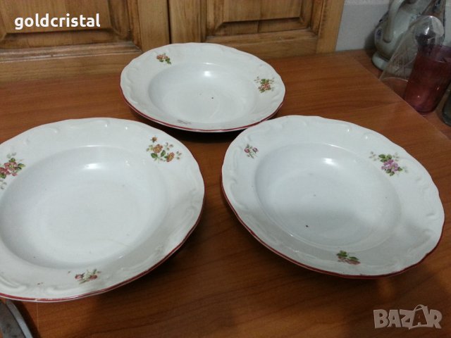 Стар български порцелан чинии дълбоки , снимка 6 - Антикварни и старинни предмети - 39815594
