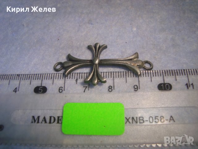 СРЕБРИСТО КРАСИВО АРТ КРЪСТЧЕ ПОДХОДЯЩО за ГРИВНА или ДРУГО УКРАШЕНИЕ 21080, снимка 2 - Други - 36950681