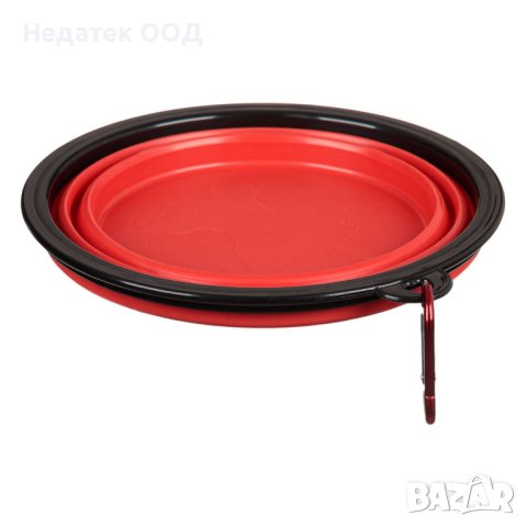 Сгъваема купа, за животни, Червена, 650 мл, снимка 2 - За кучета - 43867706