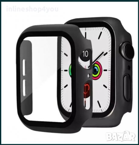 Протектор за часовник Apple Watch 6 SE 5 4 40mm 44mm + стъклен 3D 5D, снимка 5 - Аксесоари за Apple - 37896478