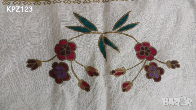 20-те години ФОЛКЛОРНА РЪЧНО РИСУВАНА ЛЕНЕНА КЪРПА, снимка 3 - Други ценни предмети - 27087513
