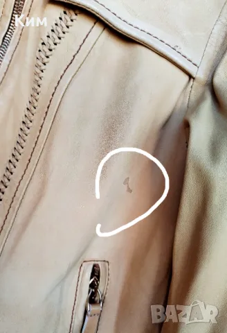 7 for All Mankind кожено яке цвят камила М, снимка 7 - Якета - 47560241