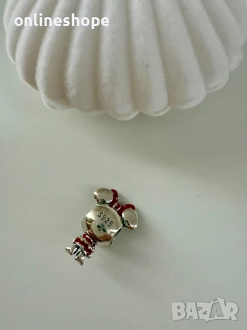 Сребро S925 Сребърен талисман Minnie Mouse Подходящ за гривни , снимка 2 - Други - 51412888