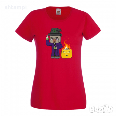 Дамска тениска Minecraft Witch майнкрафт Minecraft,Игра,Забавление,подарък,Изненада,Рожден Ден., снимка 5 - Тениски - 36521372