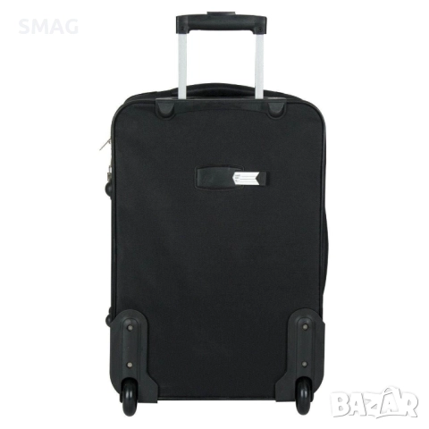 Куфар с колелца за пътуване, черен, 54л_1155898, снимка 3 - Куфари - 52200004