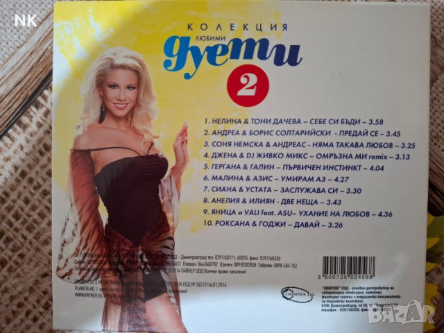 ЛЮБИМИ ДУЕТИ-2 PAYNER, снимка 2 - CD дискове - 51490921
