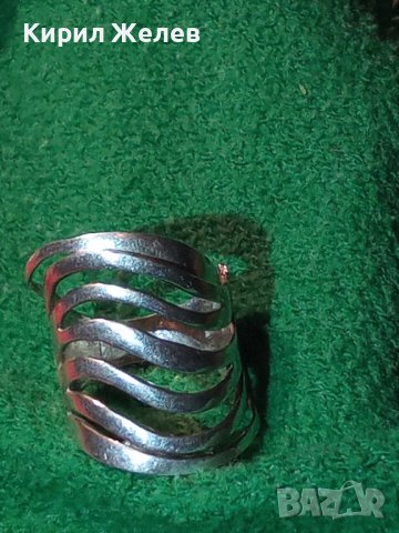 ЕФЕКТЕН АЖУРЕН МОДЕН СРЕБЪРЕН АРТ ПРЪСТЕН СРЕБРО 925 МАЙСТОРСКИ 36120, снимка 7 - Пръстени - 39471387