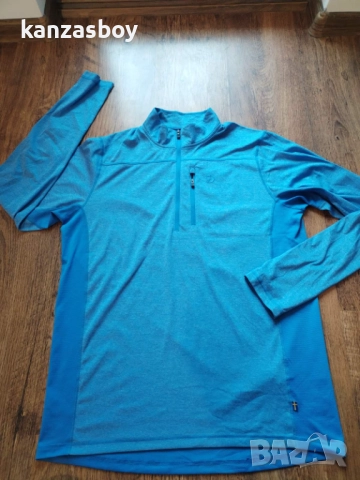 fjallraven abisko vent zip t-shirt ls - страхотна мъжка блуза Л КАТО НОВА, снимка 6 - Блузи - 51924685
