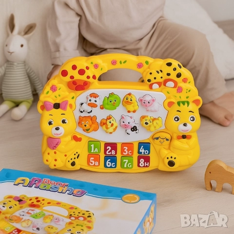 Образователно музикално пиано с животни – Интерактивна играчка за деца, снимка 3 - Образователни игри - 52060198