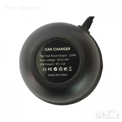 Разклонител за запалка един USB порт и две гнезда 120W - 1671, снимка 3 - Аксесоари и консумативи - 49333974